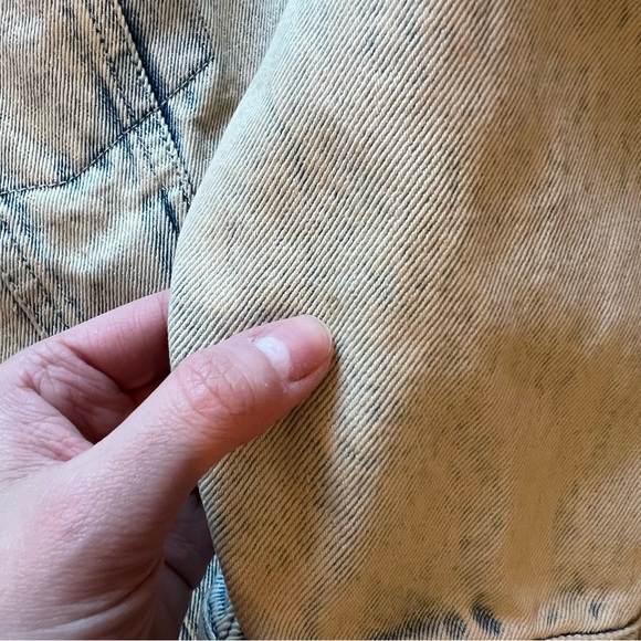 Lazy Oaf Acid Wash Stonewashed Patch Denim Jacket Cats Gemstones Heart Rose - Picture 6 of 6